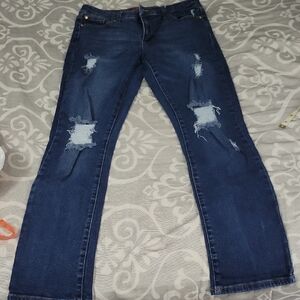 Guess Dark Blue Straight Leg Jeans